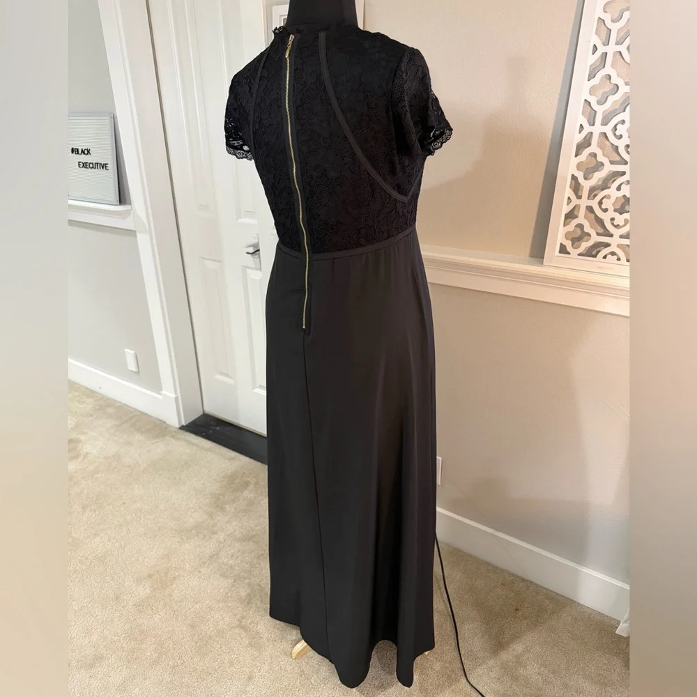 Chic Black Lace Maxi Dress - Picture 6 of 12